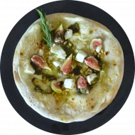 Sie können aus 4 verschiedenen Pizzavariationen wählen. Heutige Tagesempfehlung: Pizza mit Ziegenkäse, Honig, Pinienkerne und Creme Fraiche (19,48,81)